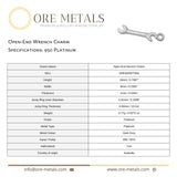 950 Platinum - Open End Wrench Charm
