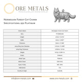 950 Platinum - Norwegian Forest Cat Charm