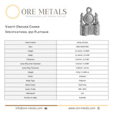 950 Platinum - Vanity Dresser Charm