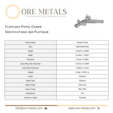 950 Platinum - Flintlock Pistol Charm