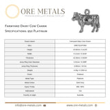 950 Platinum - Farmyard Dairy Cow Charm