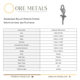 950 Platinum - Arabesque Ballet Dancer Charm