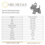 950 Platinum - Scottish Terrier Dog Charm