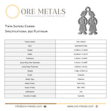 950 Platinum - Twin Sisters Charm