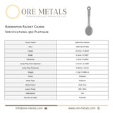 950 Platinum - Badminton Racket Charm