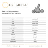 950 Platinum - Princess Carriage Charm
