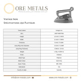 950 Platinum - Vintage Iron Charm