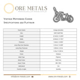 950 Platinum - Vintage Motorbike Charm