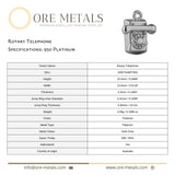 950 Platinum - Rotary Telephone Charm