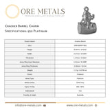 950 Platinum - Cracker Barrel Charm