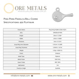 950 Platinum - Table Tennis Paddle Charm