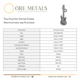 950 Platinum - Tele Electric Guitar Charm