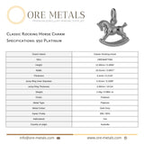 950 Platinum - Classic Rocking Horse Charm