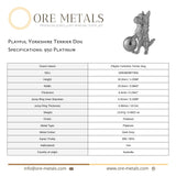 950 Platinum - Playful Yorkshire Terrier Dog Charm