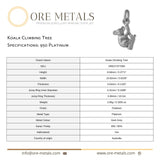 950 Platinum - Koala Climbing Tree Charm