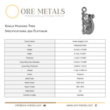 950 Platinum - Koala Hugging Tree Charm