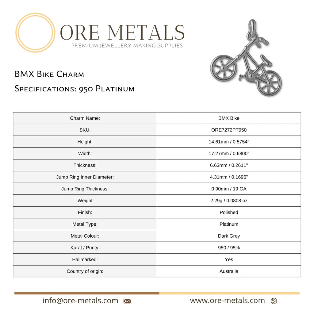 950 Platinum - BMX Bike Charm