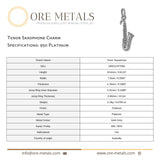 950 Platinum - Tenor Saxophone Charm