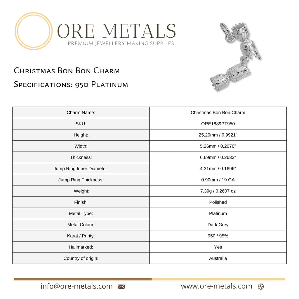 950 Platinum - Christmas Bon Bon Charm