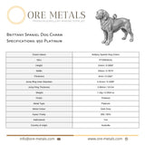 950 Platinum - Brittany Spaniel Dog Charm