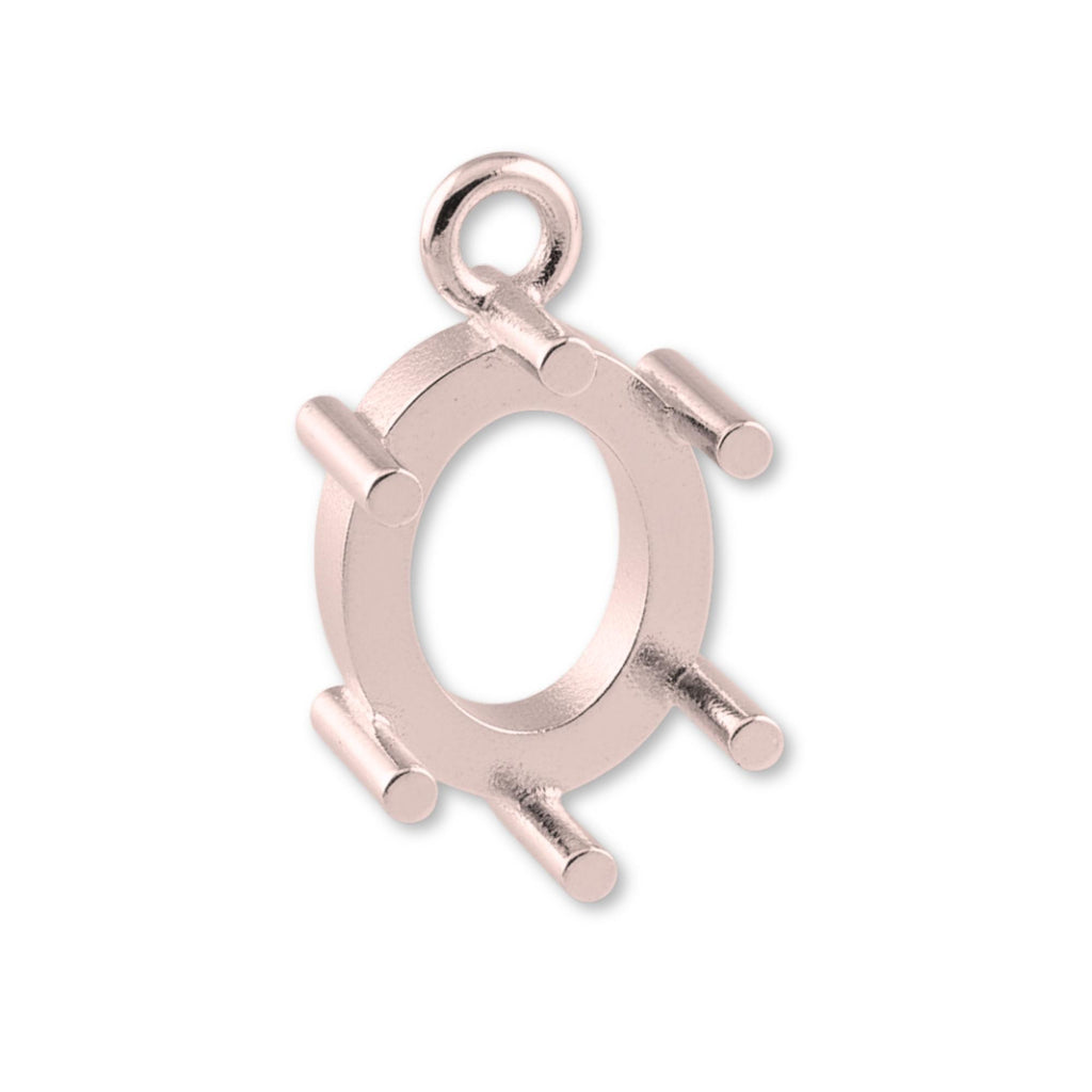 18ct Rose Gold - Oval Prong Setting