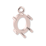 18ct Rose Gold - Oval Prong Setting