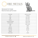 950 Platinum - Abyssinian Cat Charm