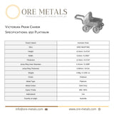 950 Platinum - Victorian Pram Charm