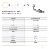 950 Platinum - Hammerhead Shark Charm