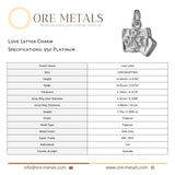 950 Platinum - Love Letter Charm