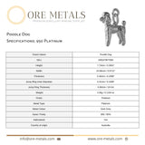 950 Platinum - Poodle Dog Charm