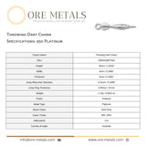 950 Platinum - Throwing Dart Charm