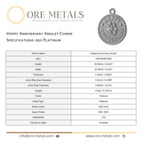 950 Platinum - Happy Anniversary Amulet Charm