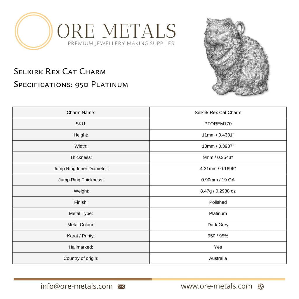 950 Platinum - Selkirk Rex Cat Charm