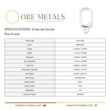 925 Sterling Silver - Pod Clasp