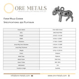 950 Platinum - Farm Mule Charm