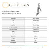 950 Platinum - Classic High Heel Charm