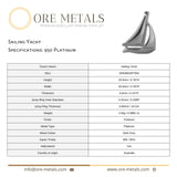 950 Platinum - Sailing Yacht Charm