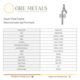 950 Platinum - Candy Cane Charm