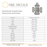 950 Platinum - Good Fortune Talisman Charm