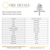 950 Platinum - Goat Chinese Zodiac Charm