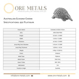 950 Platinum - Australian Echidna Charm