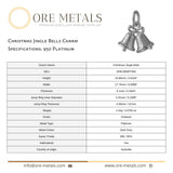 950 Platinum - Christmas Jingle Bells Charm