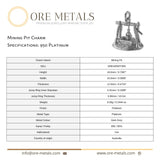 950 Platinum - Mining Pit Charm