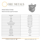 950 Platinum - Horse Saddle Charm