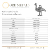 950 Platinum - Rothschild Emu Charm