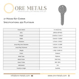 950 Platinum - 21 House Key Charm