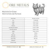 950 Platinum - Munchkin Cat Charm