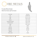 950 Platinum - Filigree Wing Charm