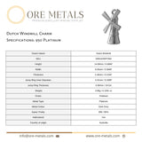 950 Platinum - Dutch Windmill Charm